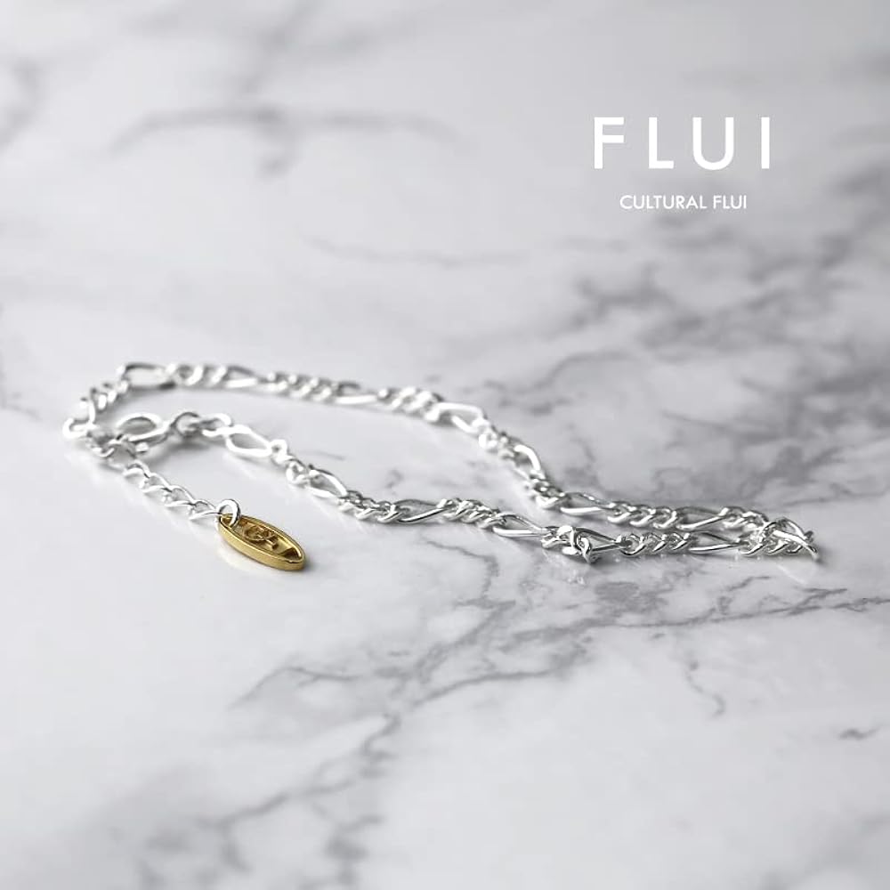 FLUI(フルイ) ブレスレット メンズ フィガロチェーンブレスレット FIGARO CHAIN BRACELET フィガロチェーンブレスレット FLUI フルイ